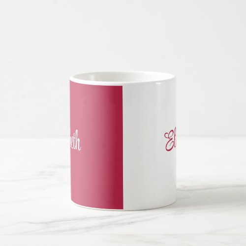 Custom Name Trend Color Viva Magenta Elegant Coffee Mug