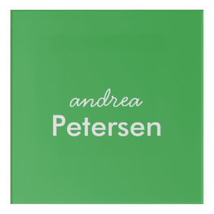 Custom name trendy modern minimalist acrylic print