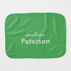 Custom name trendy modern minimalist baby burp cloth