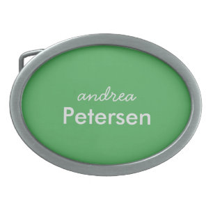Custom name trendy modern minimalist belt buckle