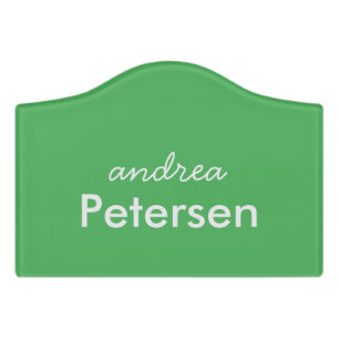 Custom name trendy modern minimalist door sign