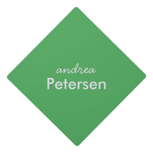 Custom name trendy modern minimalist graduation cap topper (Front)