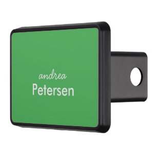 Custom name trendy modern minimalist hitch cover