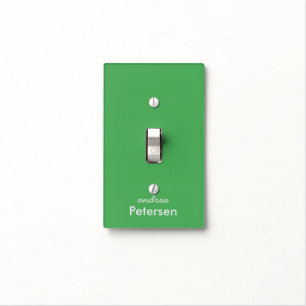 Custom name trendy modern minimalist light switch cover