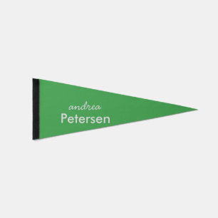 Custom name trendy modern minimalist pennant flag