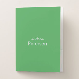 Custom name trendy modern minimalist pocket folder