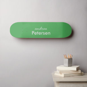 Custom name trendy modern minimalist skateboard