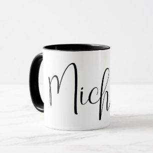 CUSTOM NAME - Trendy Script Personalized  Mug