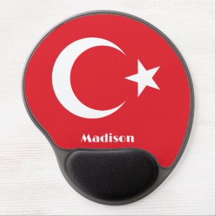 Custom Name Turkey Flag Gel Mouse Pad