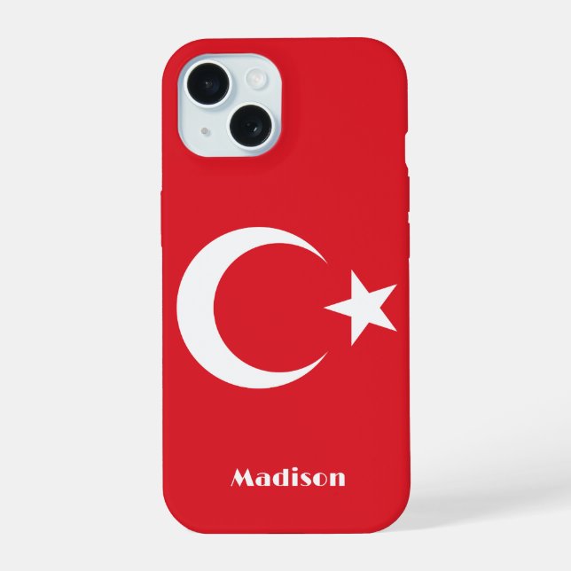 Custom Name Turkey Flag Iphone Case (Back)