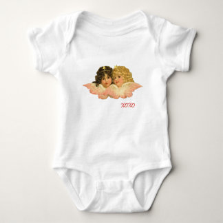 CUSTOM NAME TWIN ANGEL ONE PIECE BABY BODYSUIT 