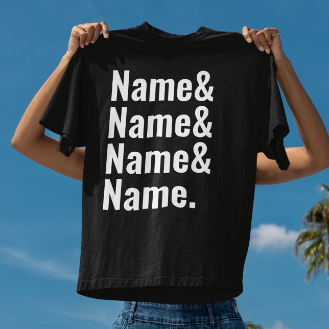 Custom Name & Typography  Personalized Minimalist  T-Shirt (Creator Uploaded)
