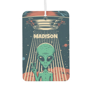 Custom Name UFO Alien Air Freshener