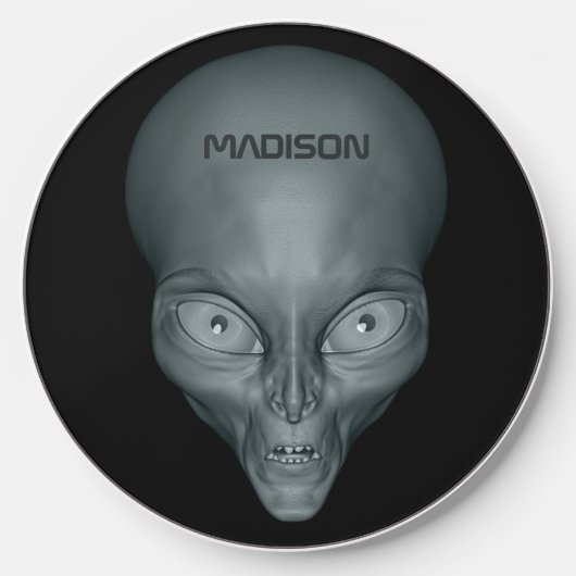 Custom Name UFO Alien Wireless Charger (Front)