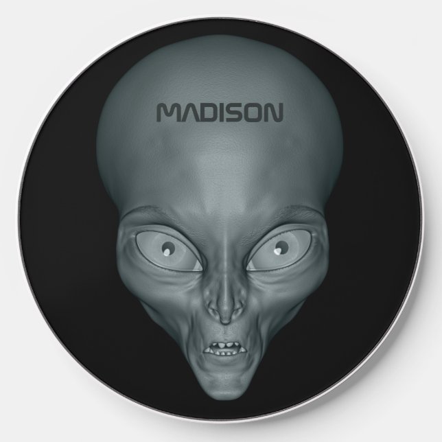 Custom Name UFO Alien Wireless Charger (Front)