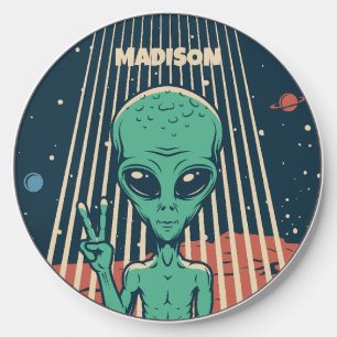Custom Name UFO Alien Wireless Charger