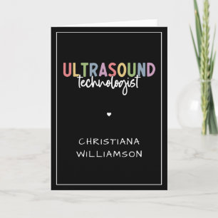 Custom Name Ultrasound Technologist Gifts Card