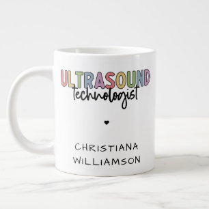 Custom Name Ultrasound Technologist Gifts Giant Coffee Mug