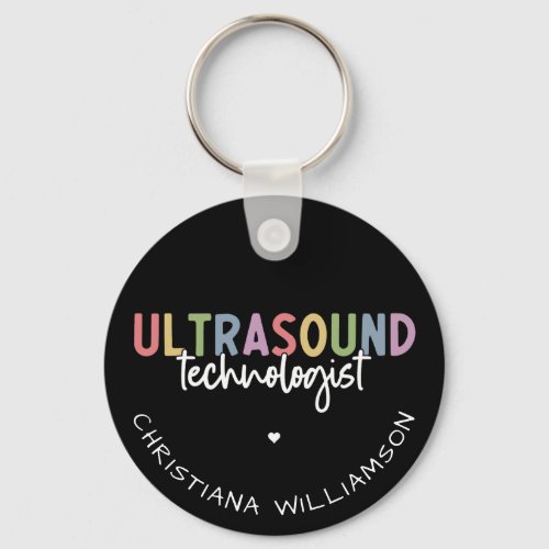 Custom Name Ultrasound Technologist Gifts Keychain