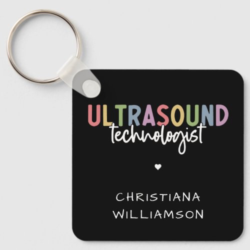 Custom Name Ultrasound Technologist Gifts Keychain