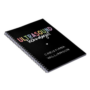 Custom Name Ultrasound Technologist Gifts Notebook