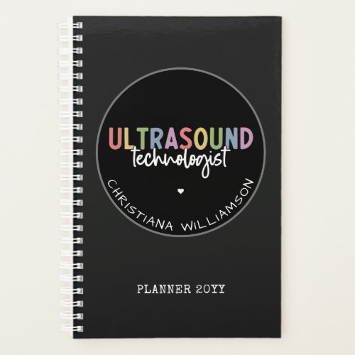 Custom Name Ultrasound Technologist Gifts Planner