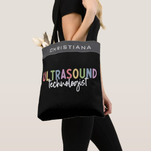 Custom Name Ultrasound Technologist Gifts Tote Bag