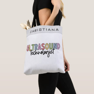 Custom Name Ultrasound Technologist Gifts Tote Bag