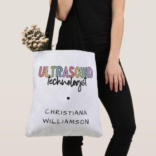 Custom Name Ultrasound Technologist Gifts Tote Bag