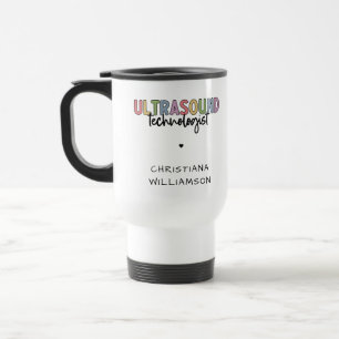 Custom Name Ultrasound Technologist Gifts Travel Mug