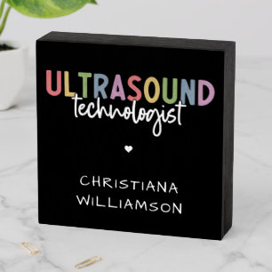 Custom Name Ultrasound Technologist Gifts Wooden Box Sign