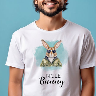 Custom Name Uncle Bunny Matching Family Group T-Shirt