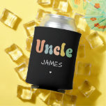 Custom Name Uncle Retro Gift | Uncle Personalized  Can Cooler