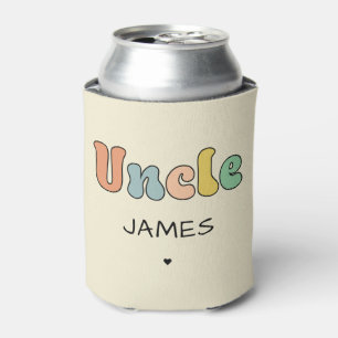 Custom Name Uncle Retro Gift   Uncle Personalized  Can Cooler