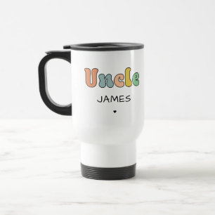 Custom Name Uncle Retro Gift   Uncle Personalized Travel Mug