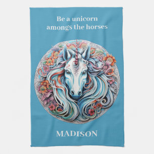 Custom Name Unicorn Kitchen Towel