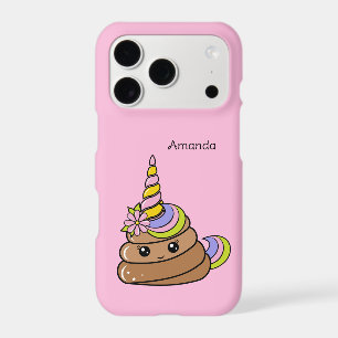 Custom Name Unicorn Poop iPhone 17 Pro Case
