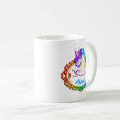 Custom Name Unicorn Rainbow cute coffee Mug (Front Right)