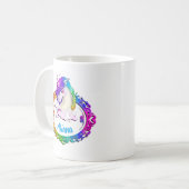 Custom Name Unicorn Rainbow cute coffee Mug (Front Left)