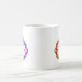 Custom Name Unicorn Rainbow cute coffee Mug (Center)