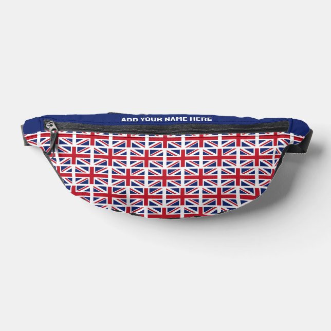 Custom Name UNION JACK BRITISH FLAG Fanny Pack (Lay Down)