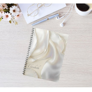 Custom Name Unique Mother of Pearl Texture Notebook