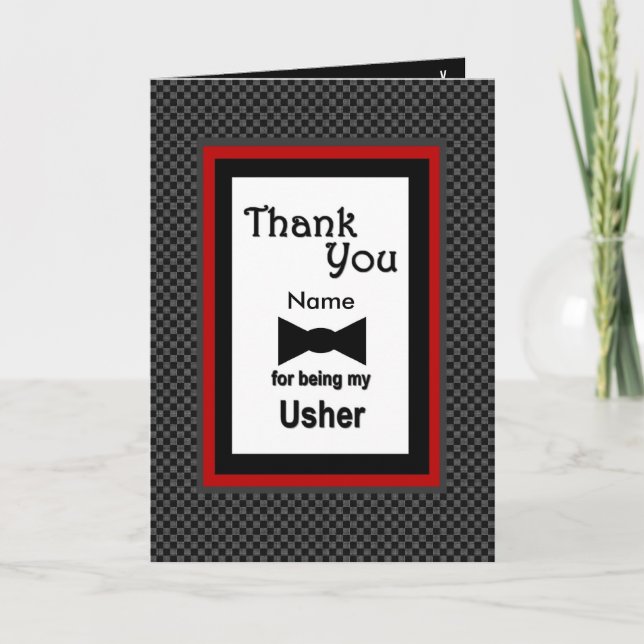 CUSTOM NAME - USHER Wedding Thank You (Front)