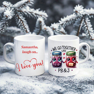 Custom Name Valentine Mug Funny Food for Him