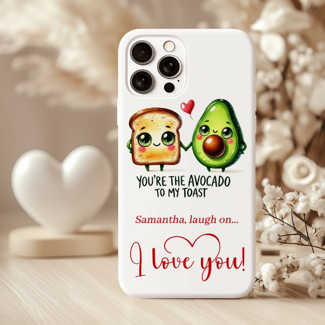 Custom Name Valentine Phone Case with Funny Food (Custom Name Valentine Phone Case with Funny Food)