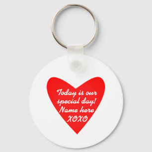 Custom Name Valentine's Day XO Keychain