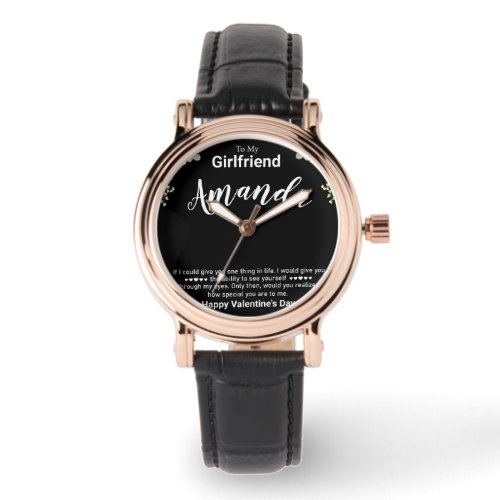 Custom Name Valentines Message for Girlfriend Watch