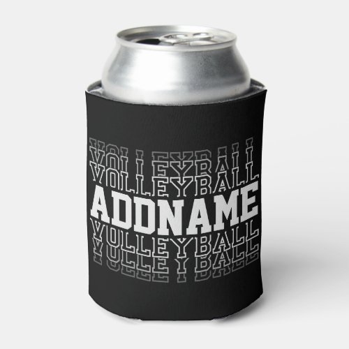 CUSTOM NAME Vanishing Volleyball Logo Team Player Can Cooler