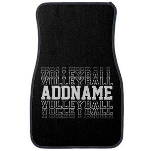 CUSTOM NAME Vanishing Volleyball Logo Team Player Car Floor Mat