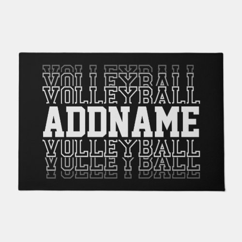 CUSTOM NAME Vanishing Volleyball Logo Team Player  Doormat